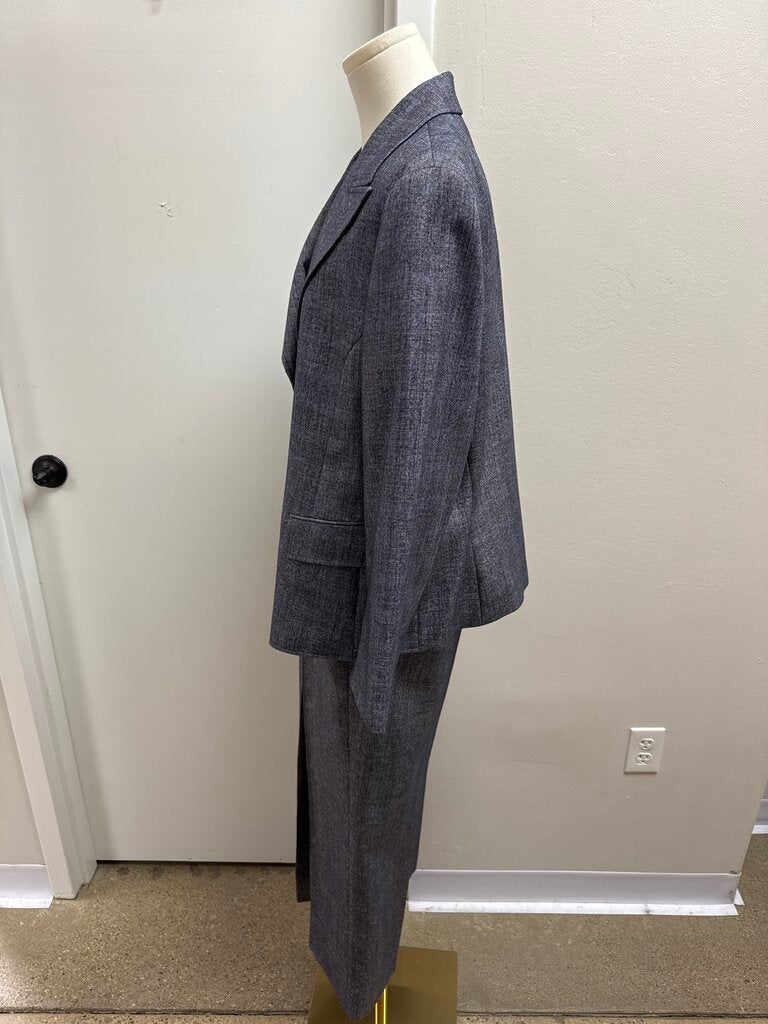 Lafayette 148 Grey Plaid Pant Suit
