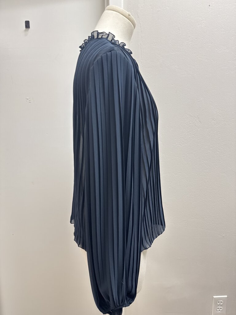 Frame Blue Pleated Blouse