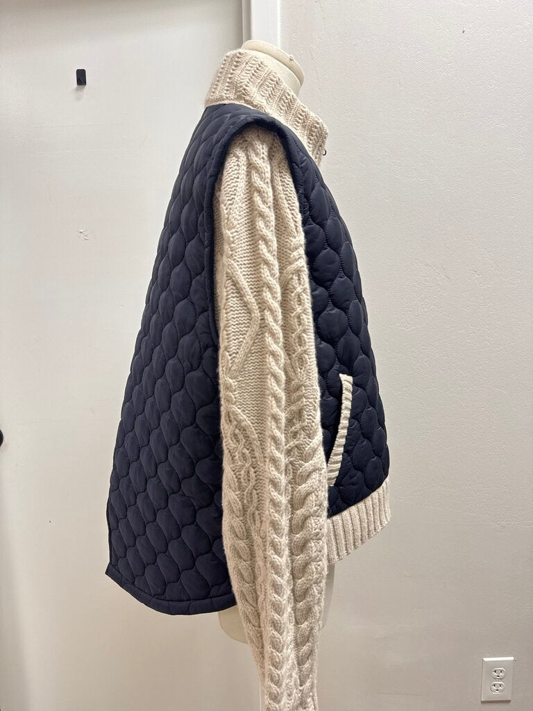 Veronica Beard Navy Quilted Jacket