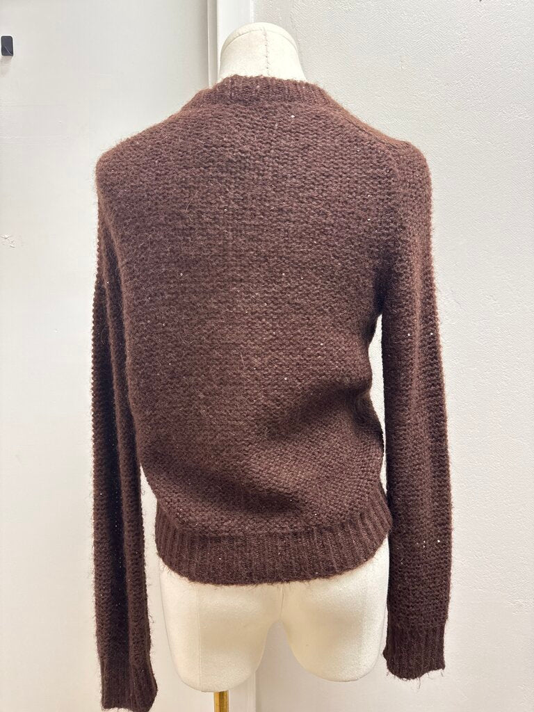 Marella Brown Sequin Cardigan