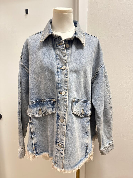 AllSaints Denim Oversized Jacket NWT