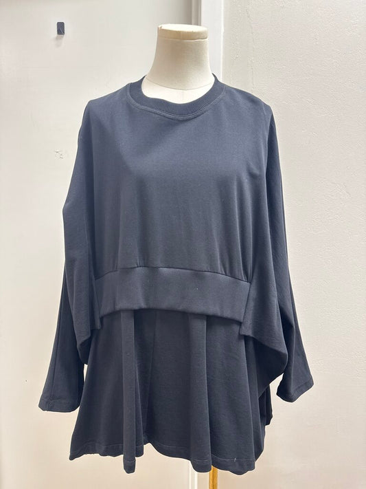 Amma Black Layer Sweatshirt NWT