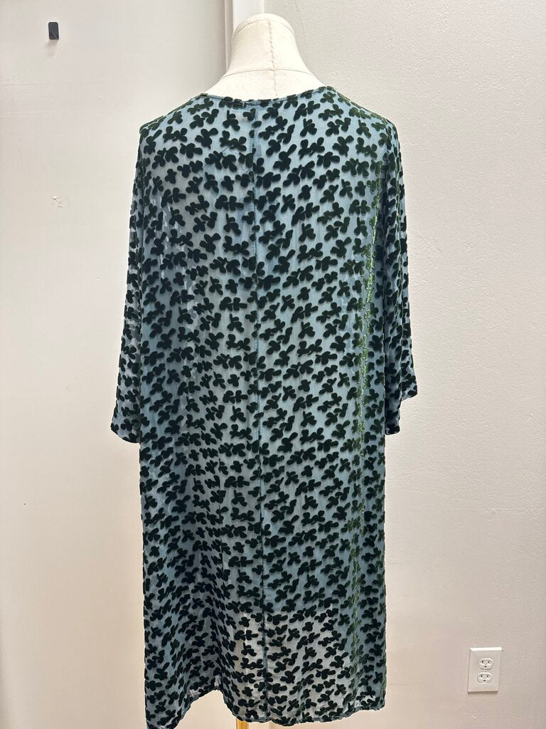 Grizas Blue/Green Velvet Dress NWT