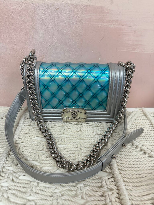 Chanel Blue Water Boy Bag Small '18