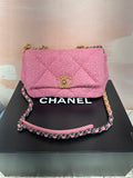 Chanel Pink Tweed 19 (Orig $5300) '22 w/Box & Dustbag