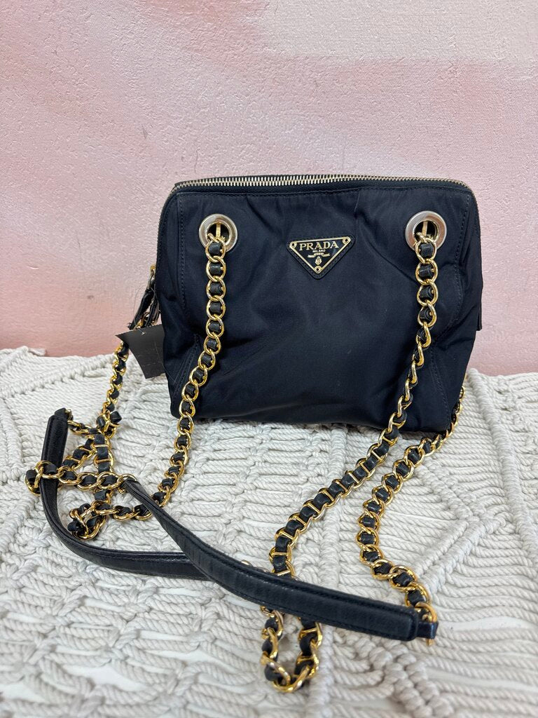 Prada Black Nylon Crossbody w/Bag