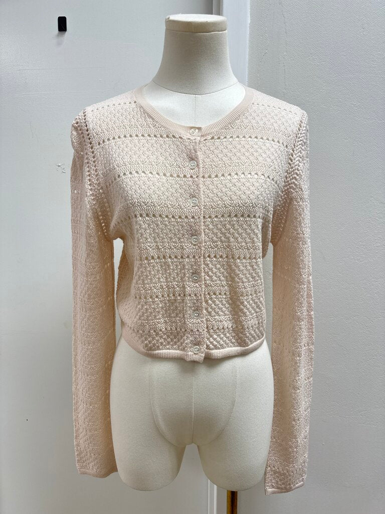 Sea New York Tan Pointelle Cardigan