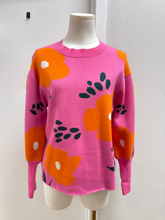 Sugarlips Pink Flower Sweater