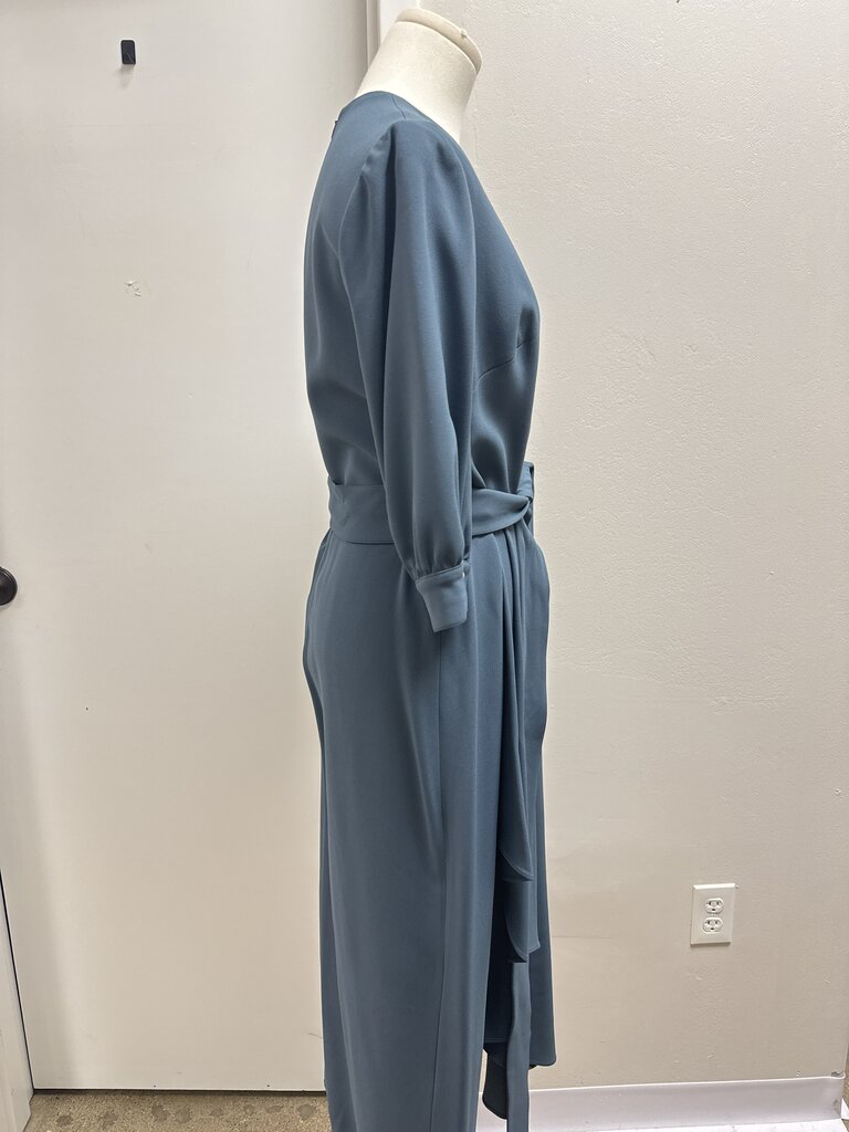 Elie Saab Slate Pleated Maxi Dress