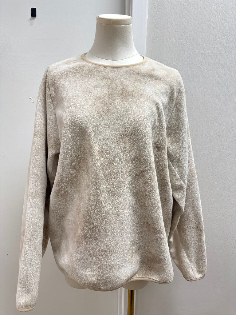 Lululemon Cream Tie Dye Fleece Top
