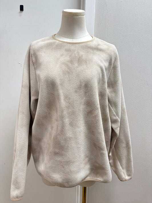 Lululemon Cream Tie Dye Fleece Top