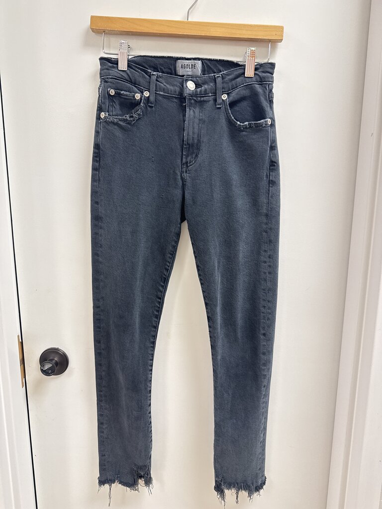 AGOLDE Black Straight Leg Jean
