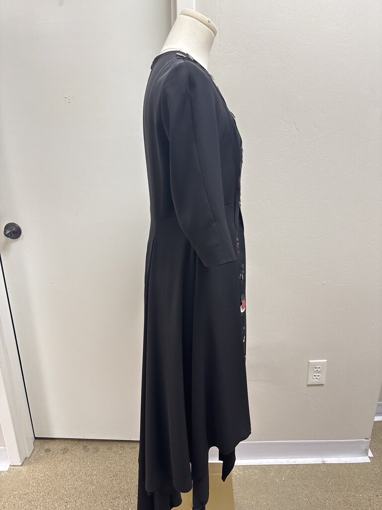 Stogova Black Pleated Embellishedi Dress