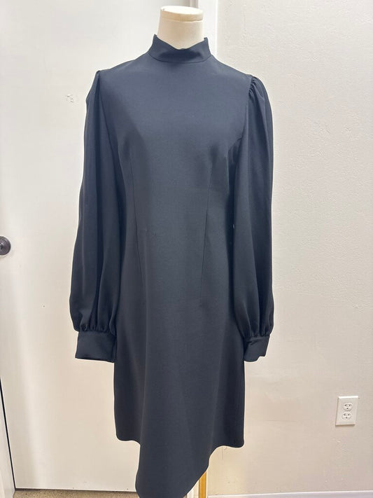 Andrew GN Black Mock Neck Dress