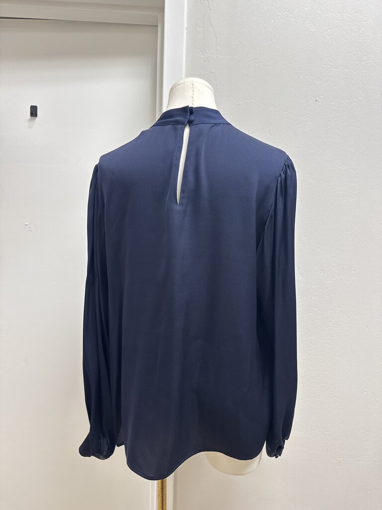 Elie Tahari Navy Silk Blouse