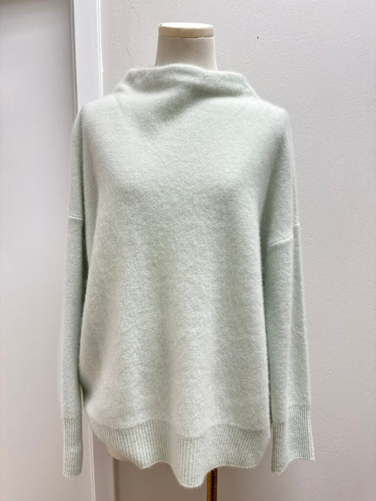 Vince Ice Blue Cowl Neck Sweater