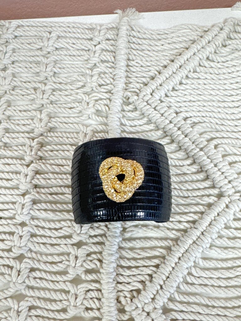 Michelle Wilhite Black Embossed Cuff