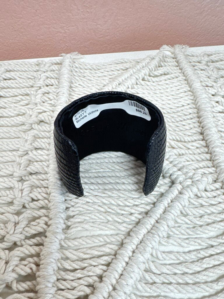 Michelle Wilhite Black Embossed Cuff
