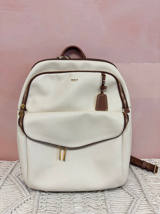 Tumi Cream Leather Backapack