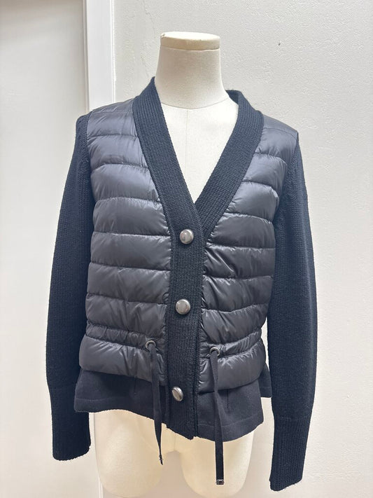 Moncler Black Puffer Cardigan
