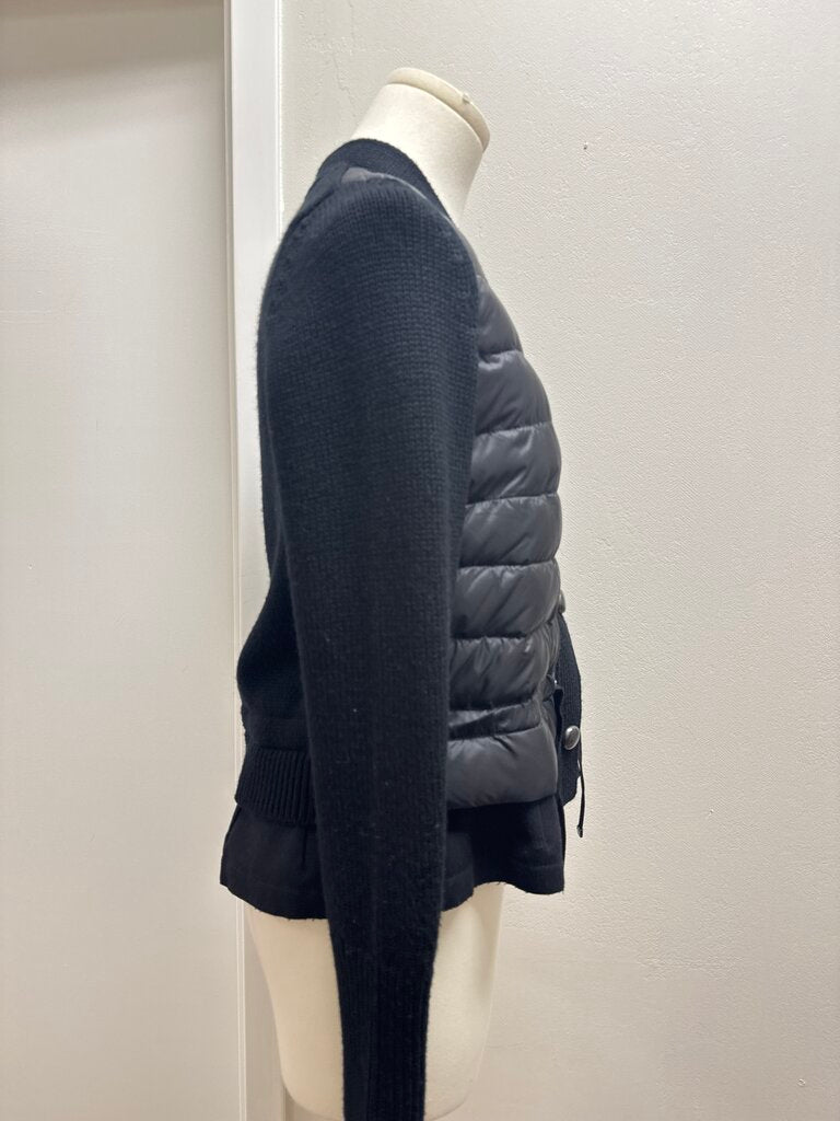 Moncler Black Puffer Cardigan
