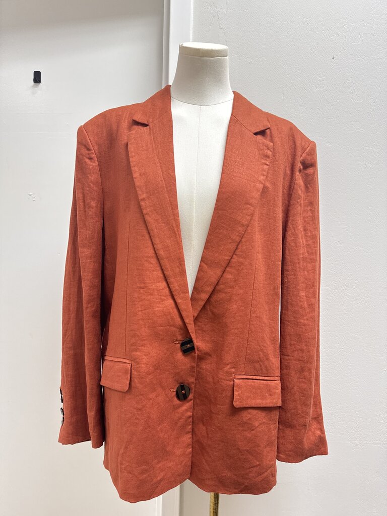 Farm Rio Rust Linen Blazer