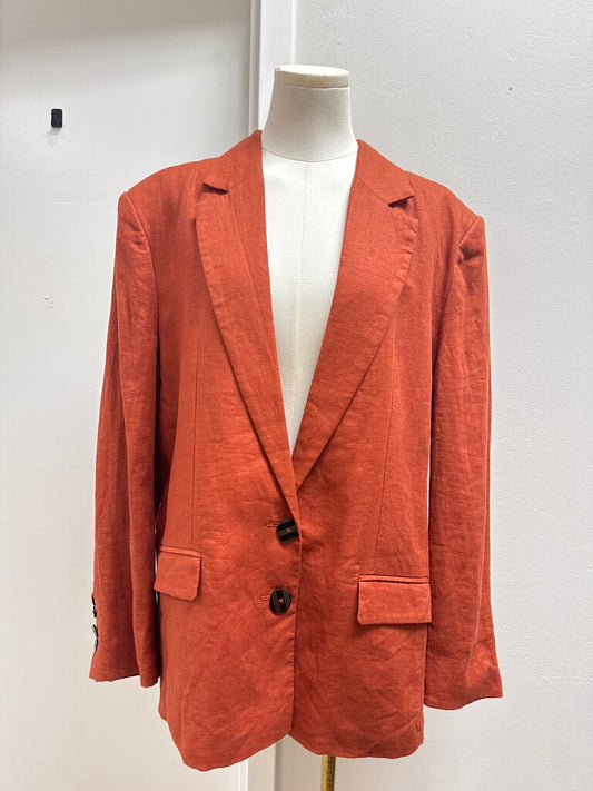 Farm Rio Rust Linen Blazer