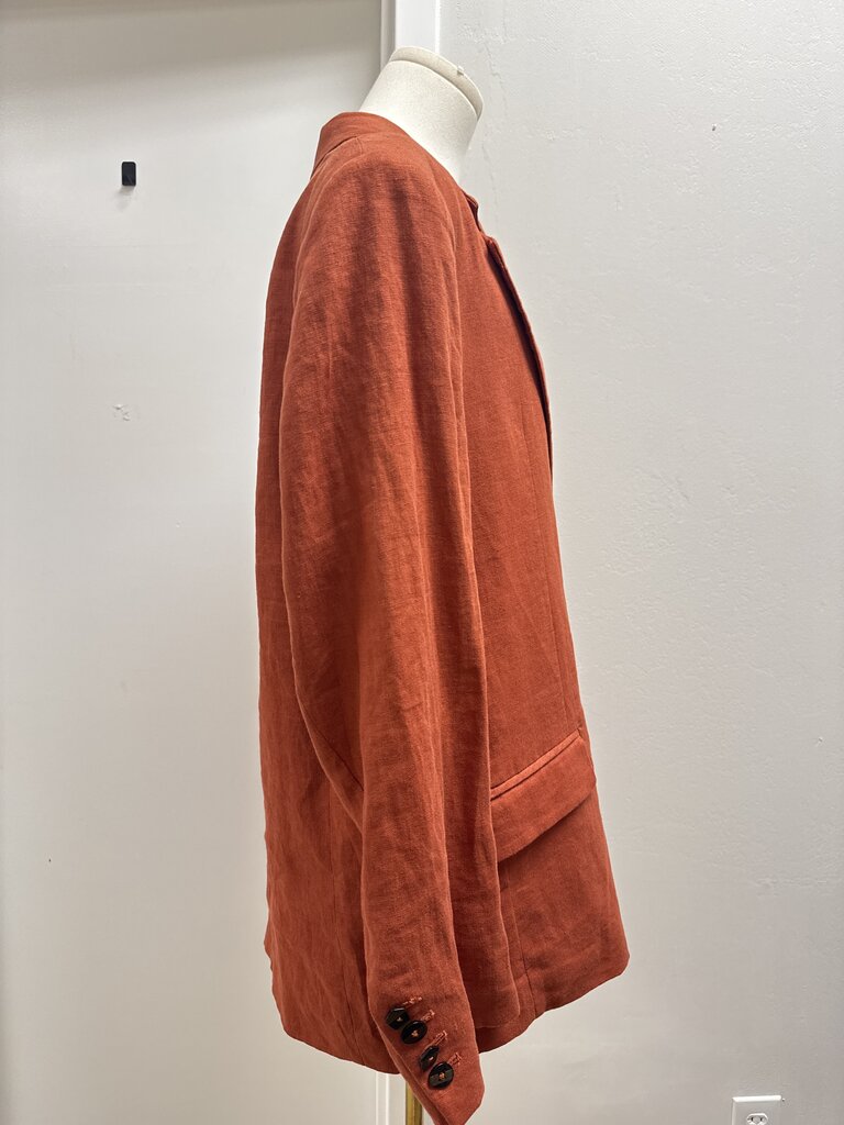 Farm Rio Rust Linen Blazer