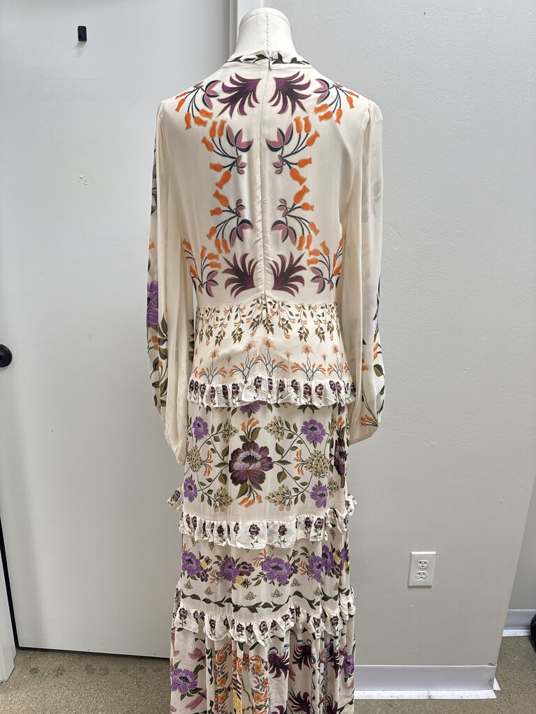 Farm Rio Cream Floral Maxi Dress NWT
