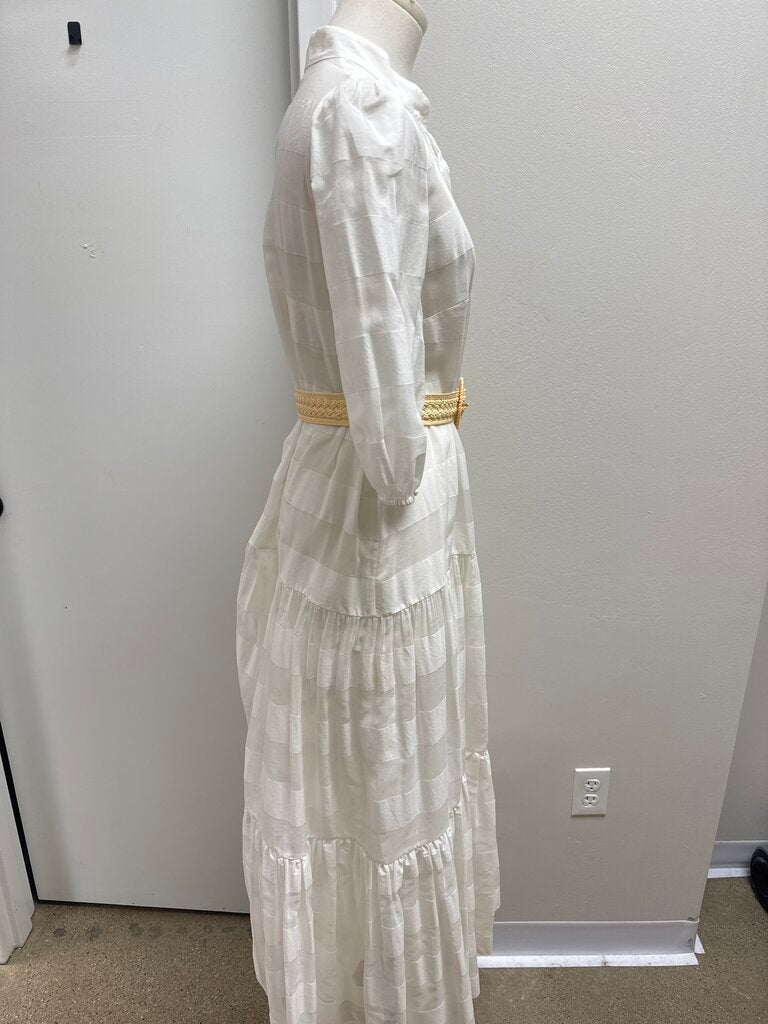 Zimmermann White Belted Maxi Dress