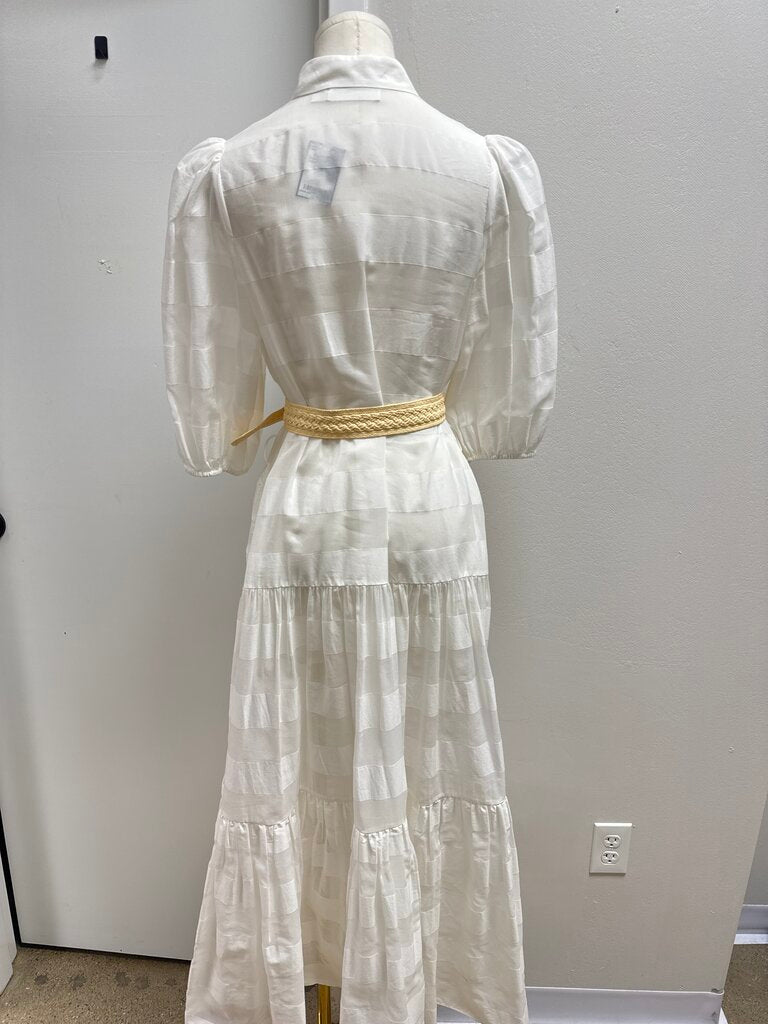 Zimmermann White Belted Maxi Dress