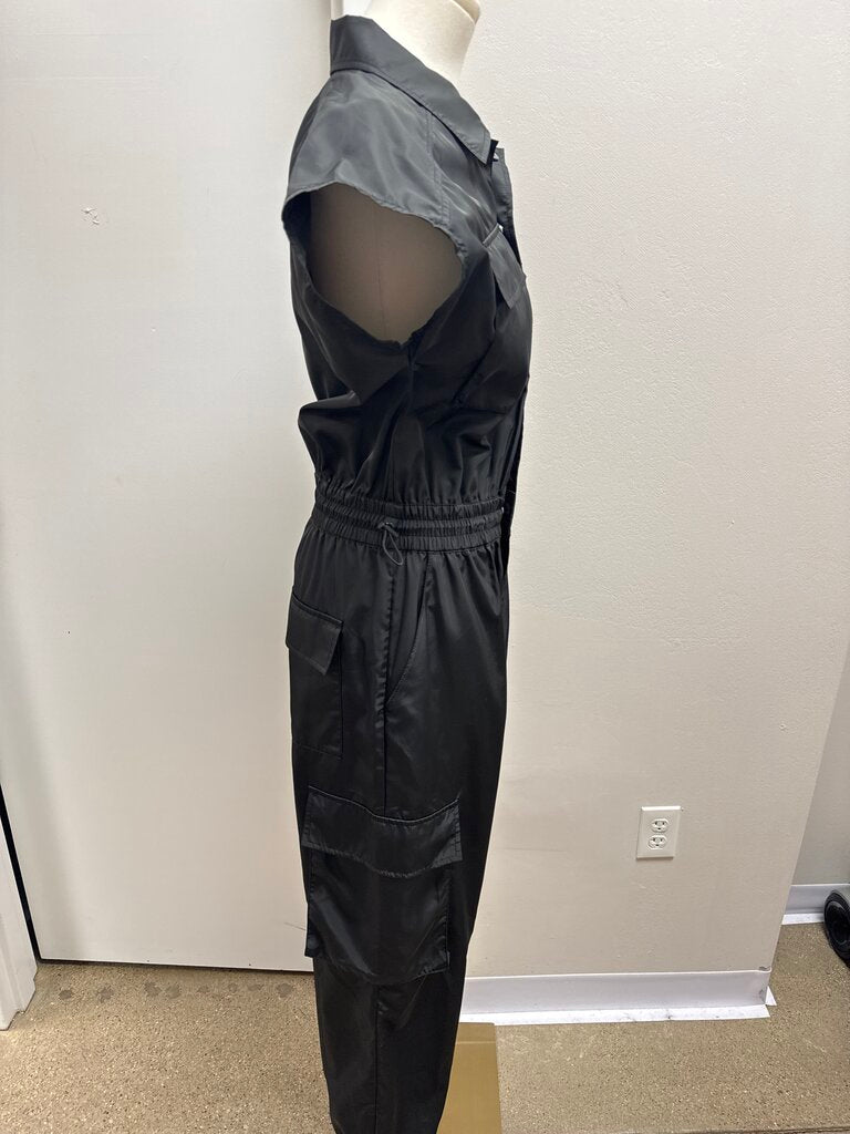 Pistola Black Sateen Jumpsuit