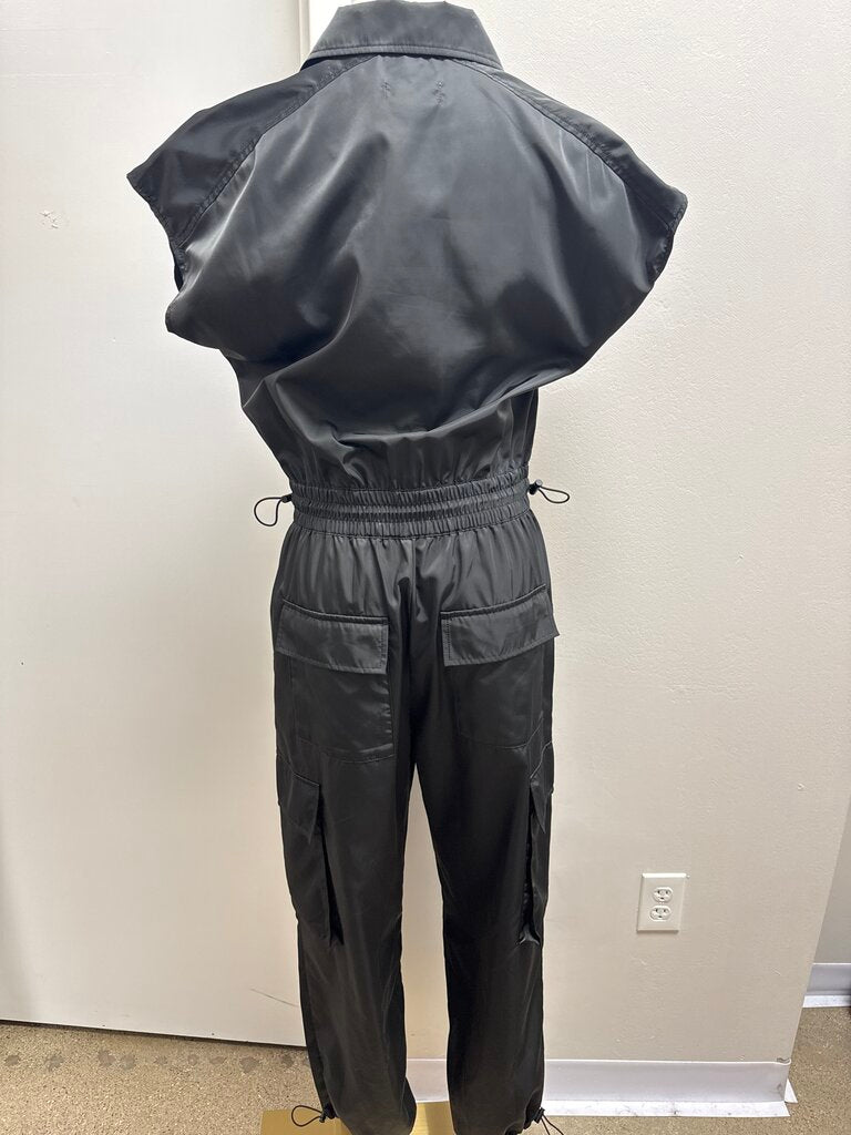 Pistola Black Sateen Jumpsuit