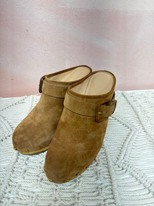 Veronica Beard Tan Suede Clog