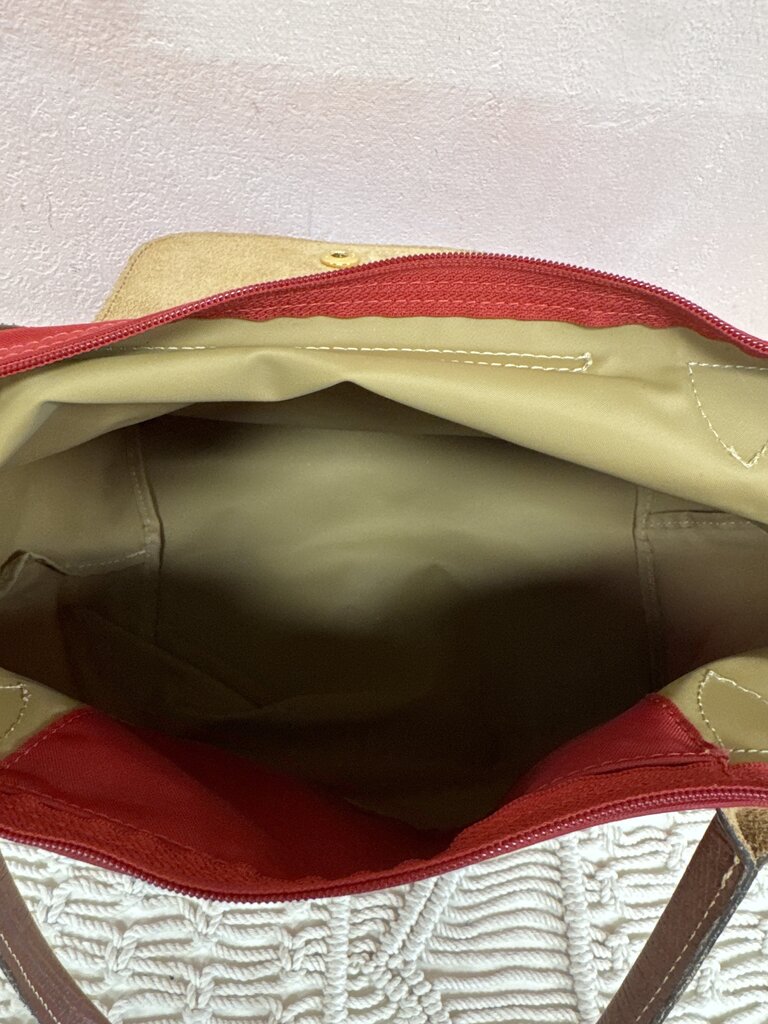 Longchamp Red Le Pliage Tote