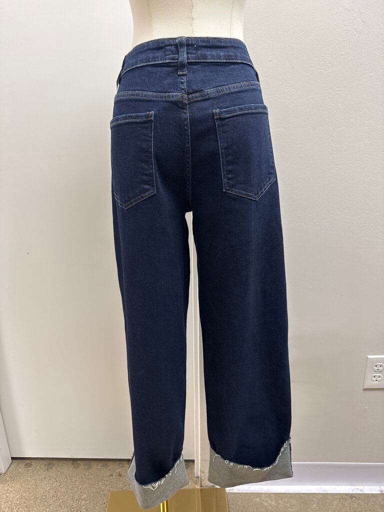 Kut Dark Wash Cuffed Jean NWT