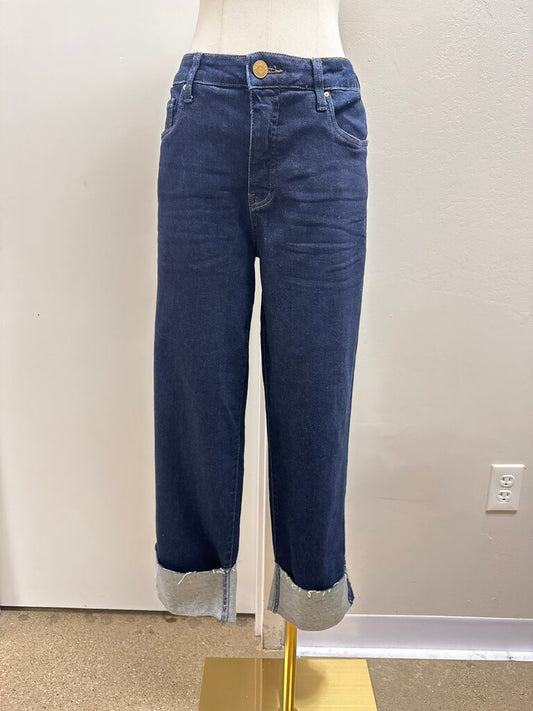Kut Dark Wash Cuffed Jean NWT