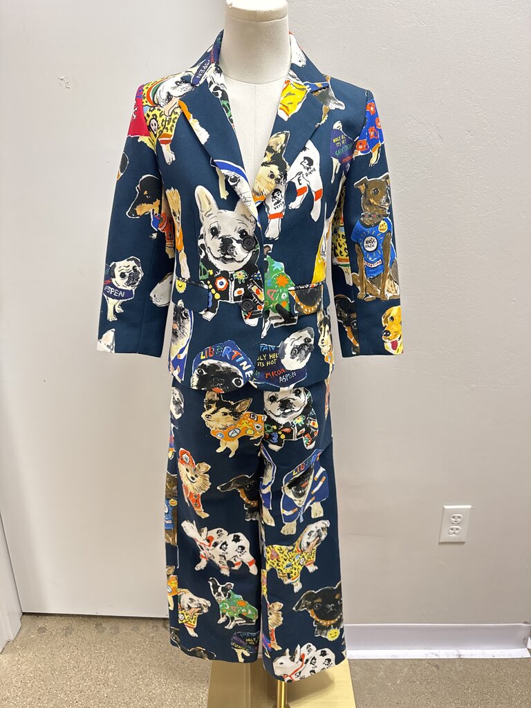 Libertine Blue Dog Print Suit