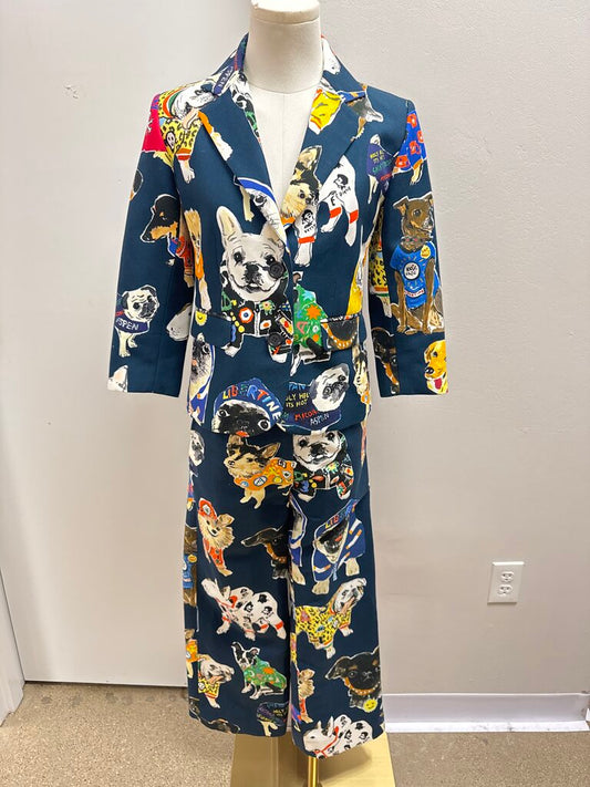 Libertine Blue Dog Print Suit