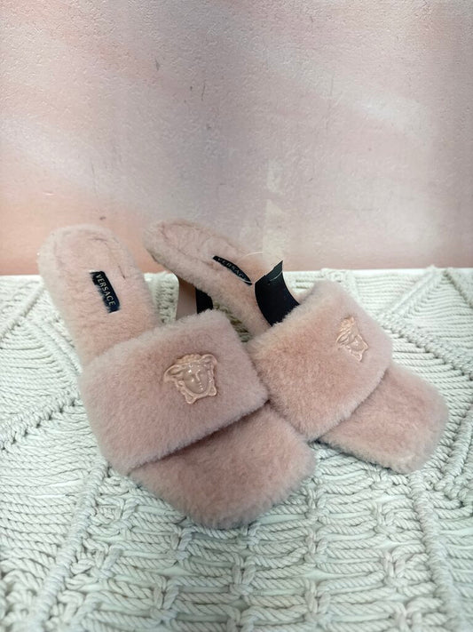 Versace Medusa Shearling Slides