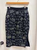 Libertine Black Sequin Musical Note Pencil Skirt NWT