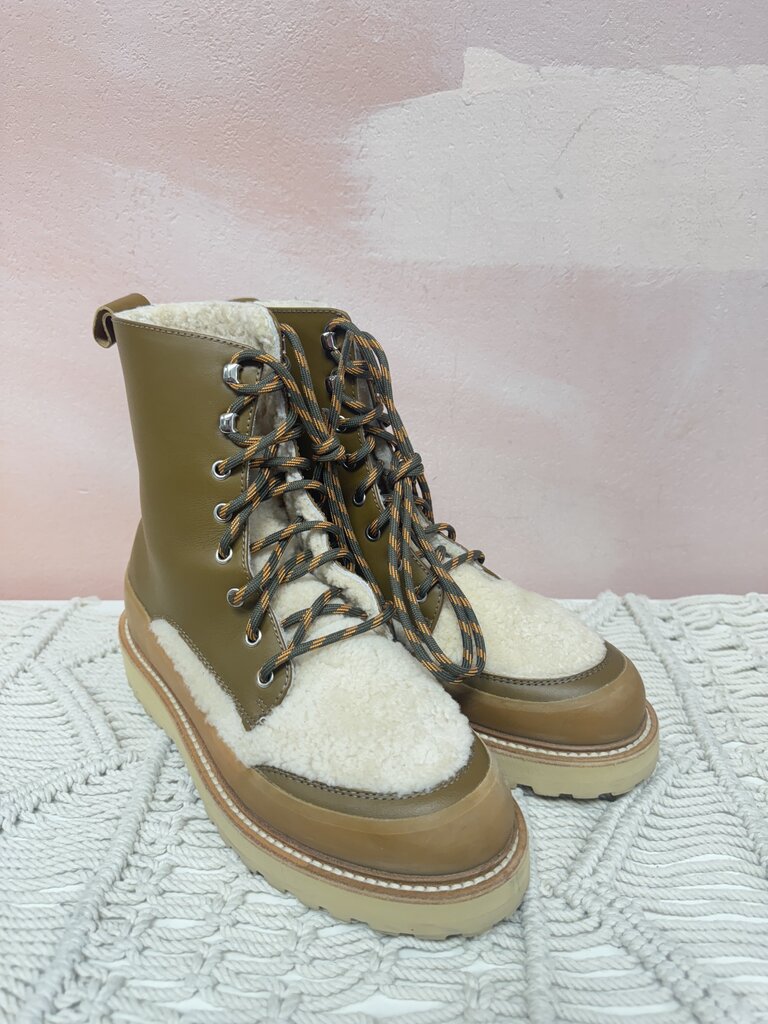 Diemme x Ulla Johnson Shearling Combat Boot