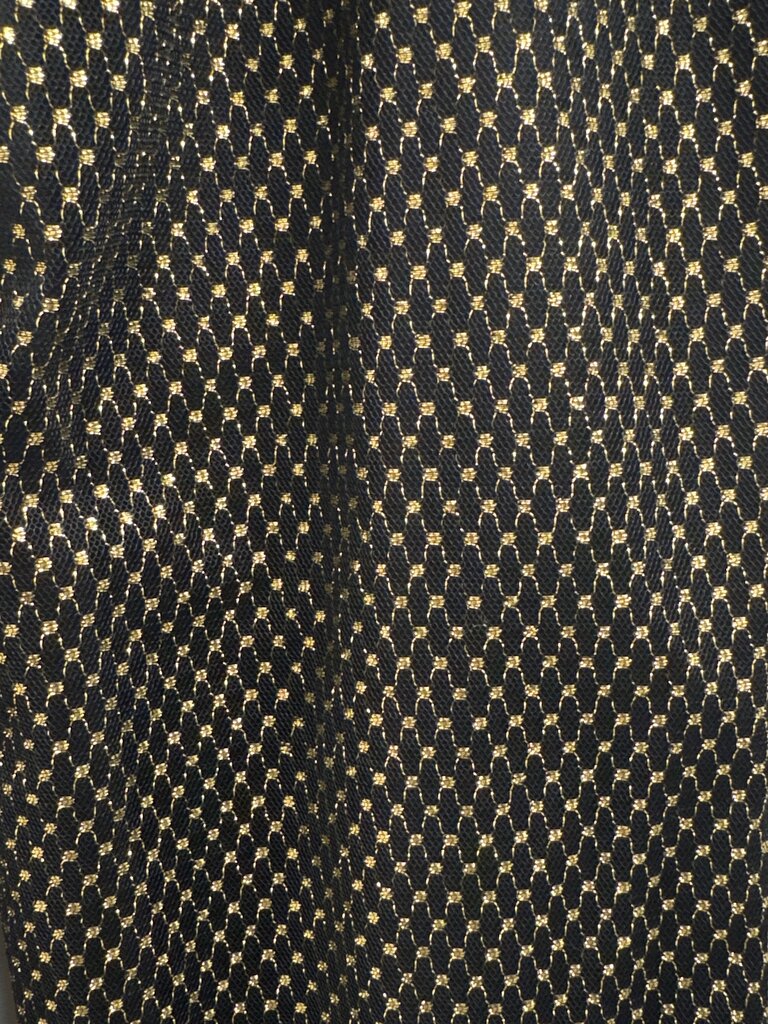 Adam Lippes Black and Gold Overlay Pant