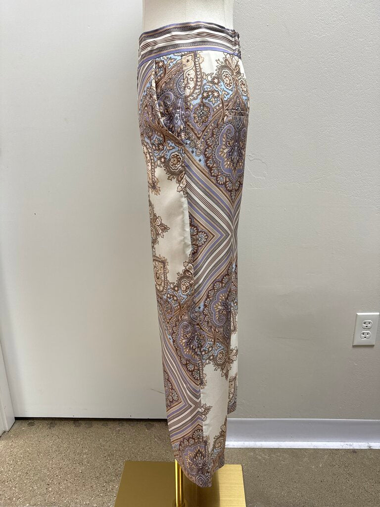 Veronica Beard Khaki Paisley Trouser