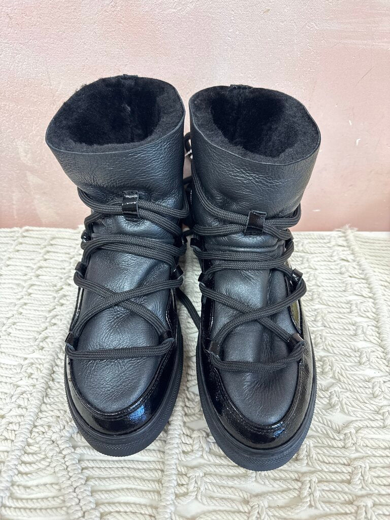 INUIKII Full Leather Gloss Boot NWT (In Store $359)