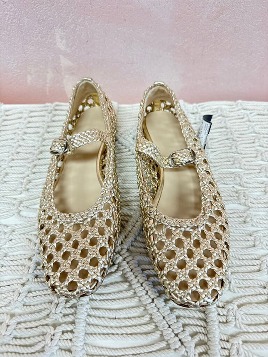 Le Monde Gold Wove Mary Jane Ballerina