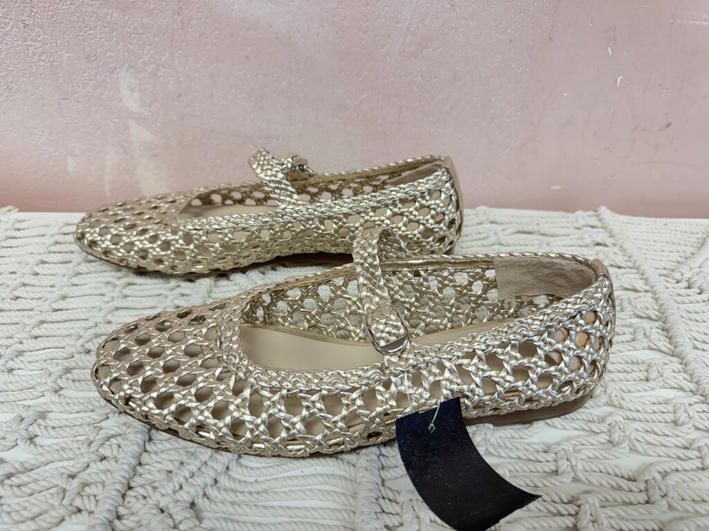 Le Monde Gold Wove Mary Jane Ballerina