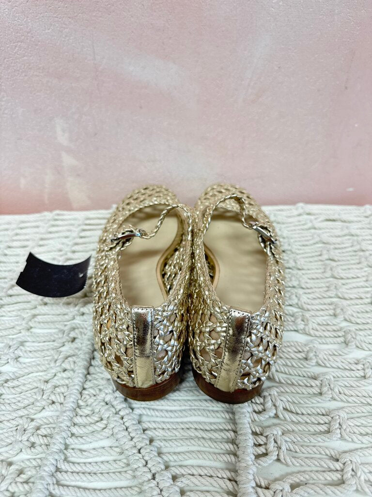 Le Monde Gold Wove Mary Jane Ballerina