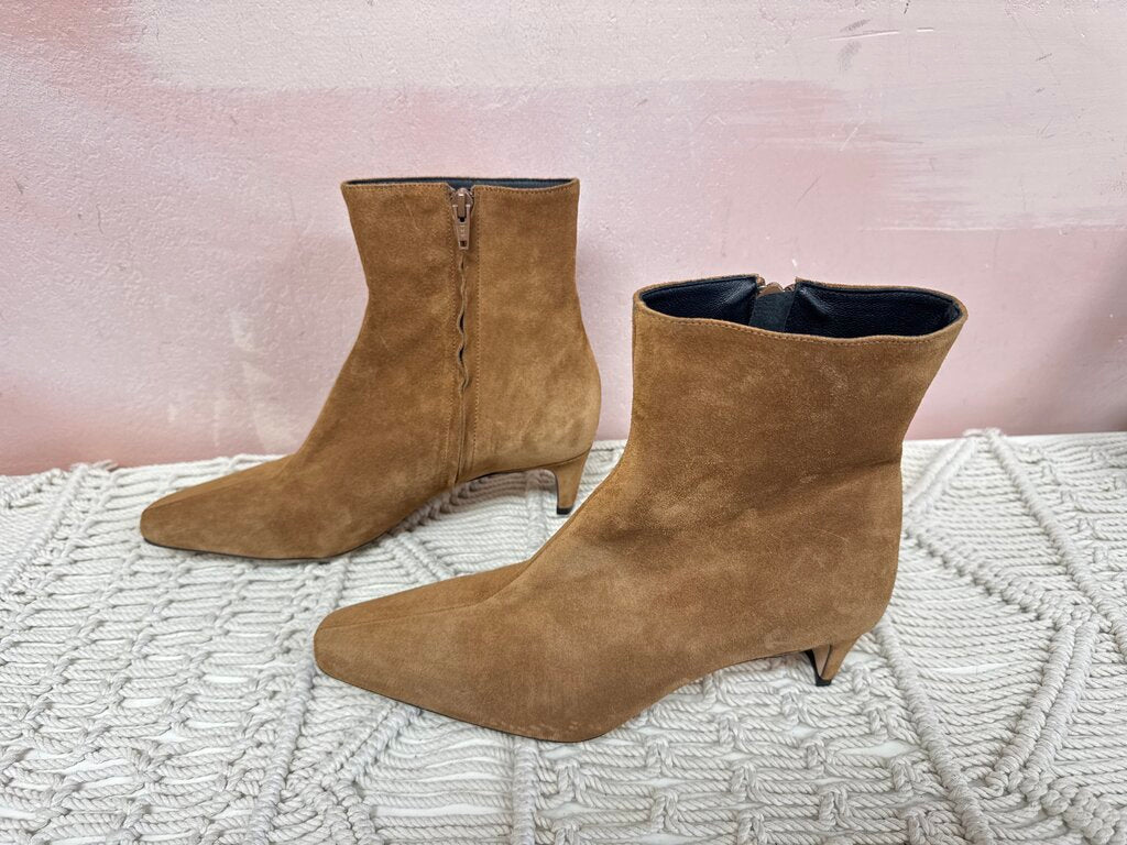 Staud Tan Suede Bootie
