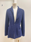 Amina Rubinacci Navy Sequin Jacket NWT